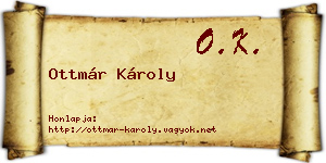 Ottmár Károly névjegykártya